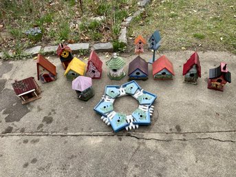 Large Lot Of Birdhouses