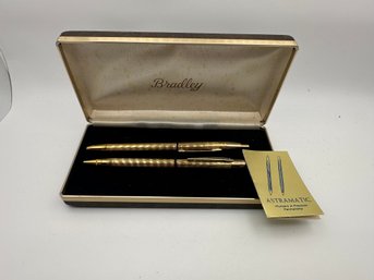 Vintage Bradley Astramatic Ballpoint Pen And Mechanical Pencil Set