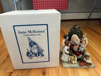 Vintage 'Bedtime Stories' Santa Figurine Designed By Artist June McKenna