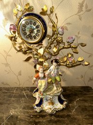 Vintage European Porcelain Mantel Clock