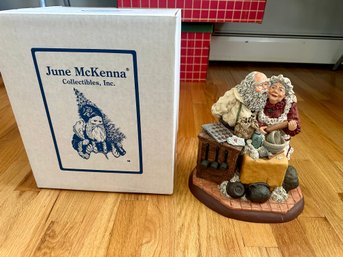 Vintage 'Baking Cookies' Santa Figurine Designed By Artist June McKenna