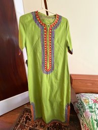 Vintage Short-sleeved Midi Dress