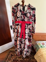 Long-sleeve Vintage Maxi Dress