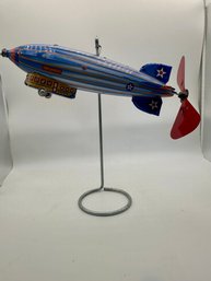 Vintage-style Schylling Collector Series Wind-up Tin Toy Zeppelin Airship