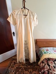 Light Yellow Vintage Short-sleeve Dress