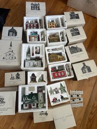 Large Lot Of Dept 56 New England Village
