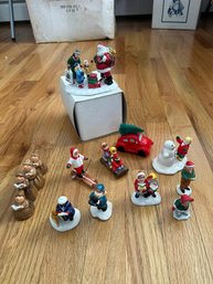Dept 56 Santa Comes To Town Collectible Figurine And Accessories Lot