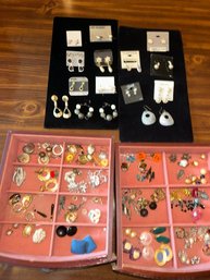 Lot Of Costume Earrings