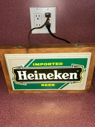 Lighted Heineken Beer Sign