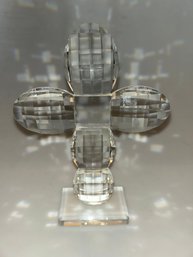 Oleg Cassini Signed Crystal Cross Sculpture
