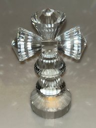 Oleg Cassini Signed Crystal Cross Sculpture