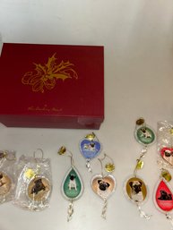 Danbury Mint Pug Ornaments