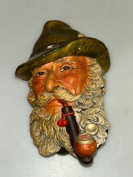 Bossons Tyrolean Man Chalkware Head, Manufactured In 1972 In Congleton, England.