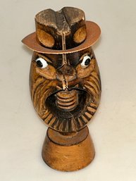 Vintage Wooden Nutcracker Cowboy Figurine With Hat