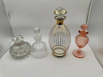 Perfume Bottles.  FOUR. Vintage