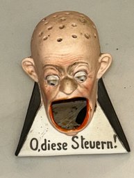 Vintage Figural Ashtray And Match Holder, German