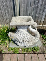 Concrete Swan Planter. Heavy