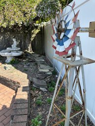 Americana Metal Windmill (side Of Yard)