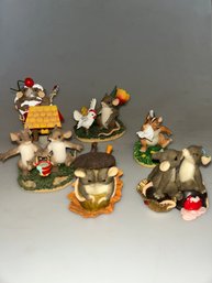 Charming Tails By Fitz & Floyd- 6 Figurines