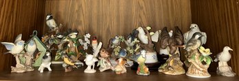Large Lot Of Bird Figurines