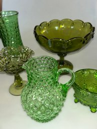 Vintage Green Glass Collection