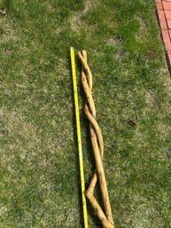Handmade Wood Walking Stick Twisted Design. Very Unique