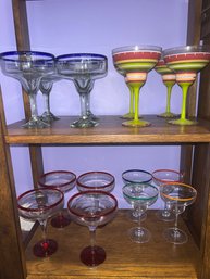 Lot Of 16 Margarita Glasses