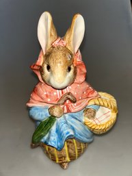 1996 Enesco Beatrix Potter Jar, Rabbit With Basket