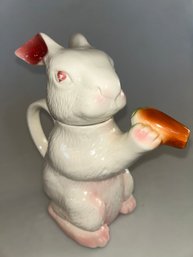 Tony Wood Bobtail Rabbit Teapot Studio England
