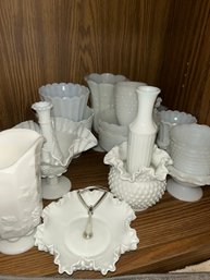 Lot Of Milk Glass