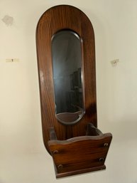 Hand Made Vtg Wall Mirror Planter Box