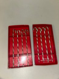 Pier 1 Glass Candy Cane Swizzle Sticks