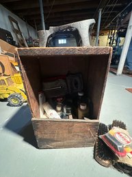 Antique Shoe Shine Kit Wood