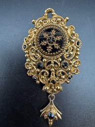 Vintage Sphinx Victorian Revival Gold Tone Brooch/Pin