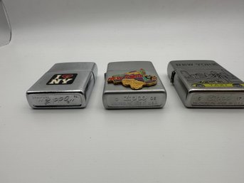 Lot Of THREE New York Zippo Lighters