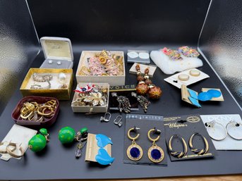 Large Lot Of Earrings