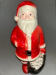 Vintage 1950's Dapol Industries Santa Candy Cane Toy Sack Blow Mold Light A