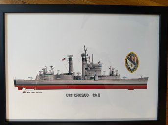Art Print Of The Guided Missile Cruiser USS Chicago CG-11