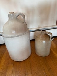 Two Vintage Salt-glazed Stoneware Jugs