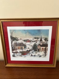 Collectible, Limited Edition Lithograph Print Titled 'Sleigh Bells Ring'