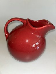 Hall Pottery Burgundy Ball Pitcher