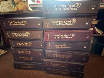 Stamp Collection - Vintage First Day Covers, 13 Books, Assorted
