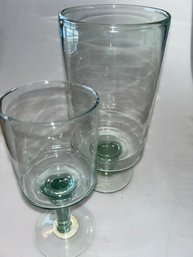 Pair Of Pier 1 Glass Candle Holders