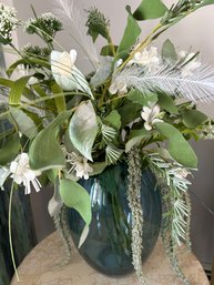 Glass Broyhill Vase With Floral