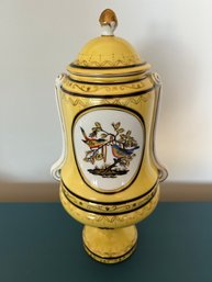 Porcelain Urn In Chantilly Yellow Vase Style