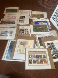 Fist Day Of Issue Collectible Stamp Sheets.  Assorted