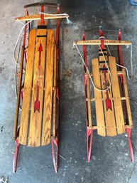 Pair Vintage Sleds