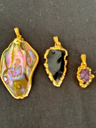Lot Of 3 Pretty Pendants