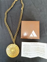 AZTEC 'CALENDAR STONE' Necklace , Alva Museum Replica
