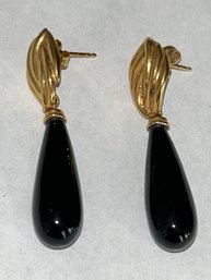 14K & Onyx Earrings